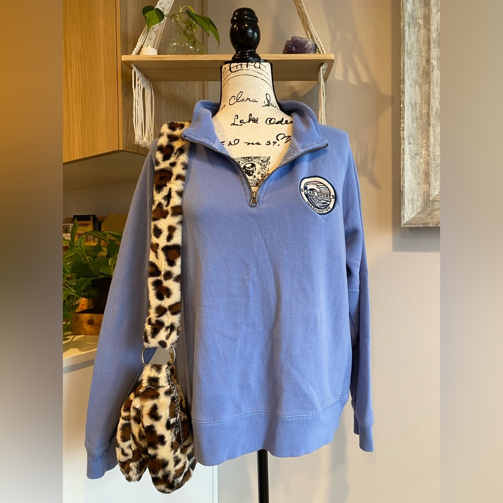 Canon Beach Blue Quarter-Zip Pullover